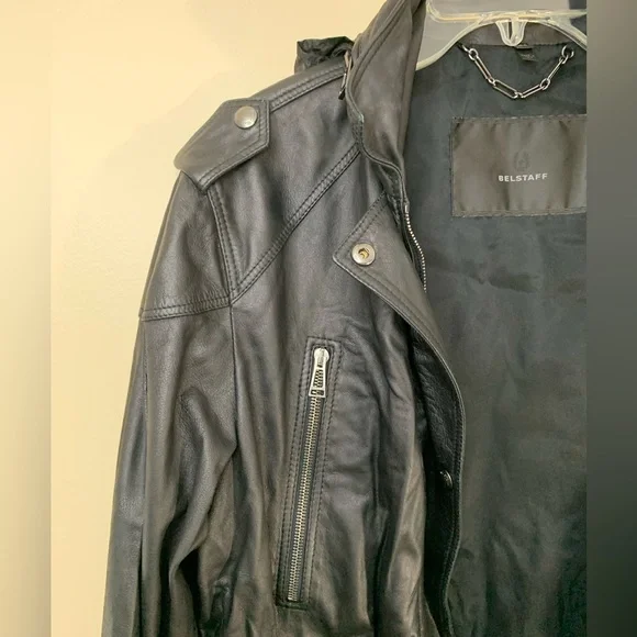 Belstaff ladies black leather jacket. Size 44 - Picture 8 of 16